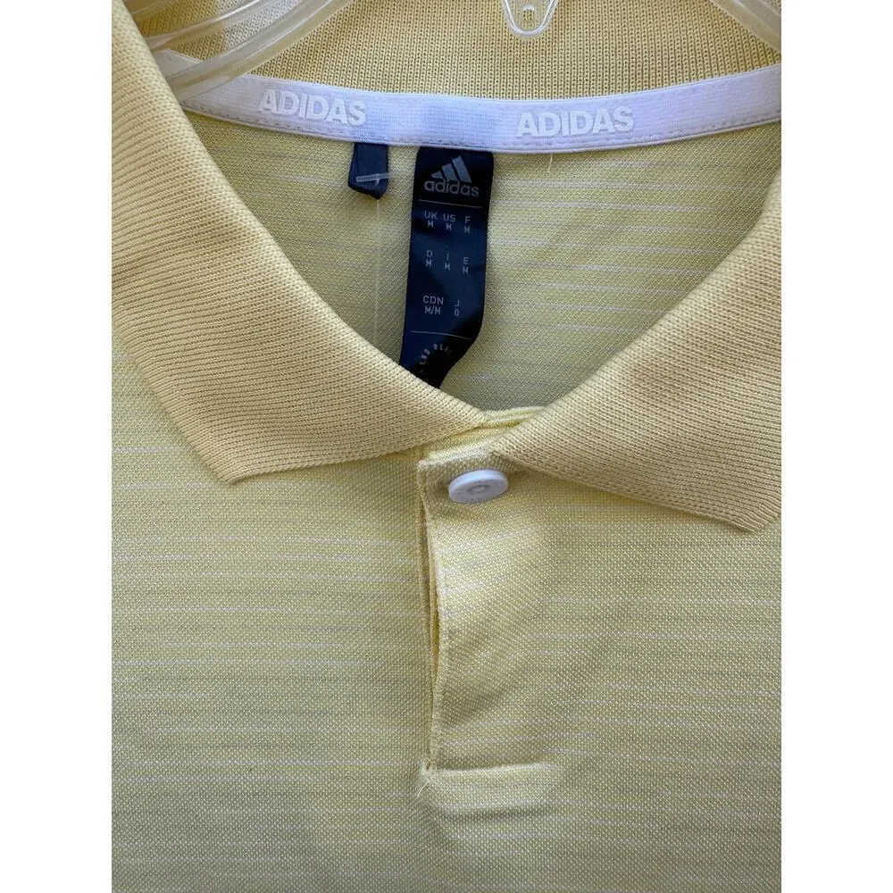 Adidas Golf Sport Polo Yellow Medium NWT